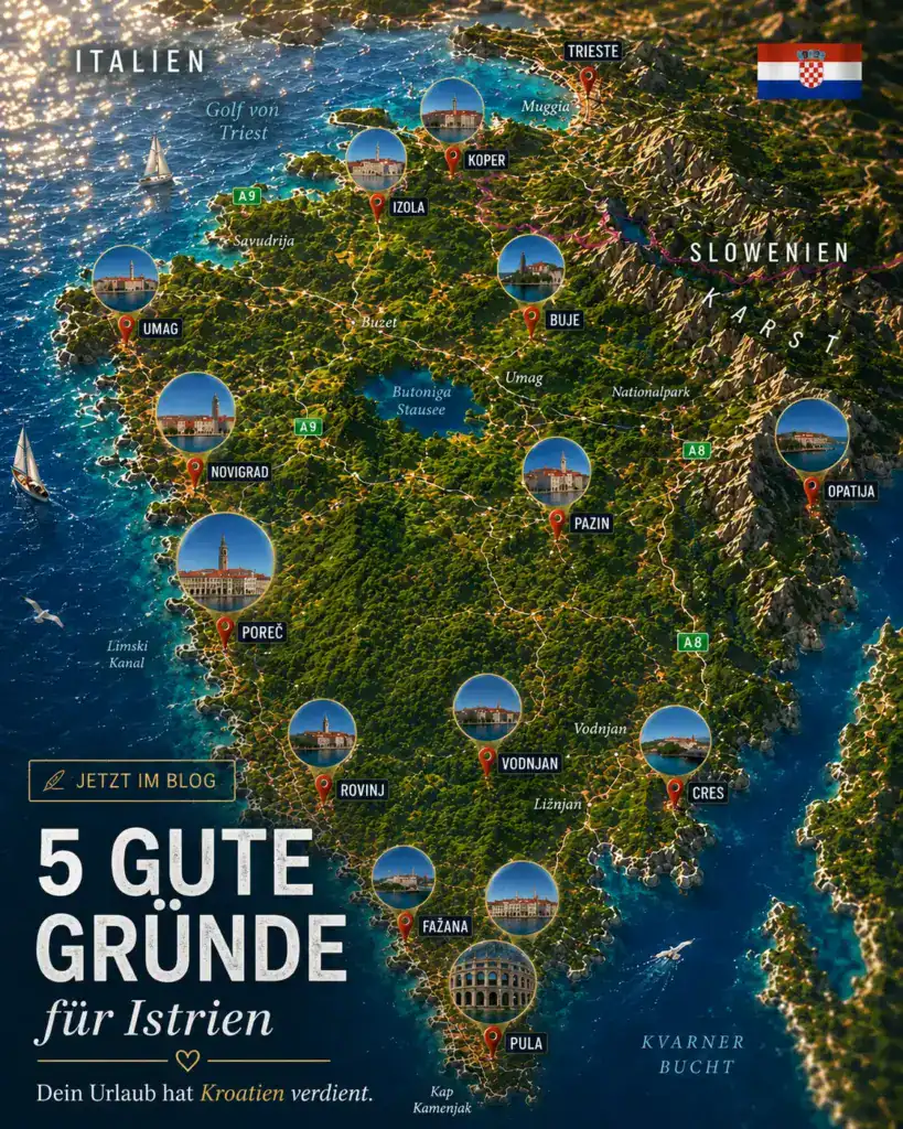 Croatian Villas - Luxus-Villen zum mieten 1 wunderschönes Istrien - 5 Gute Gründe für deinen schönstenb Urlaub in Kroatien