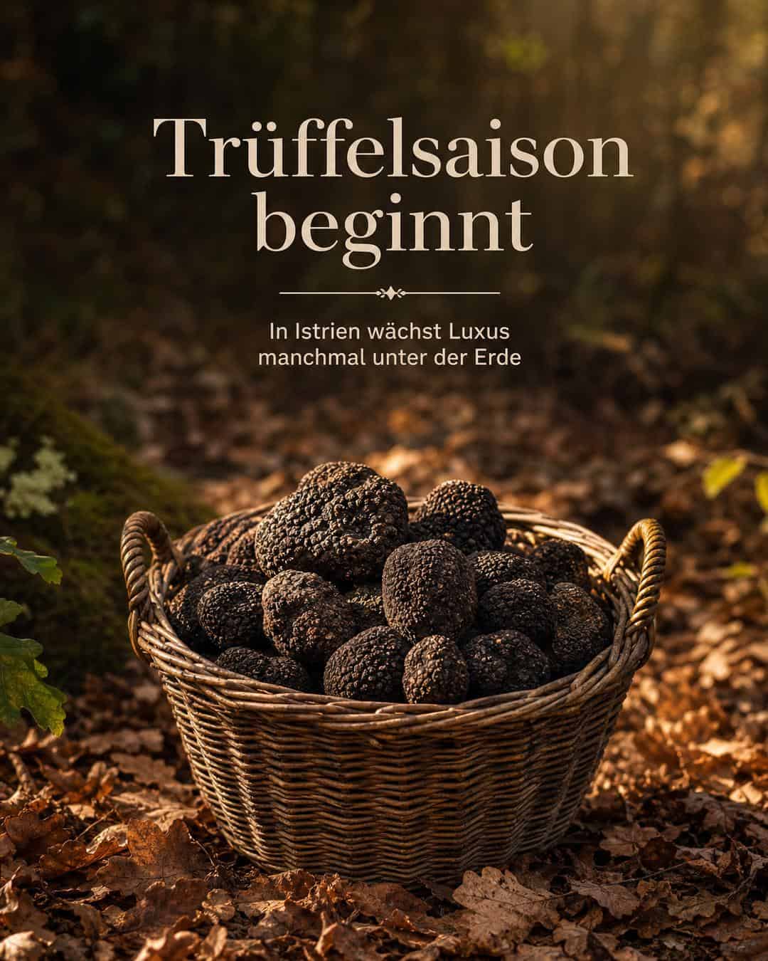 Trüffelsaison in Istrien Kroatien - Croatianvillas lädt ein um köstliche Schätze zu bergen.